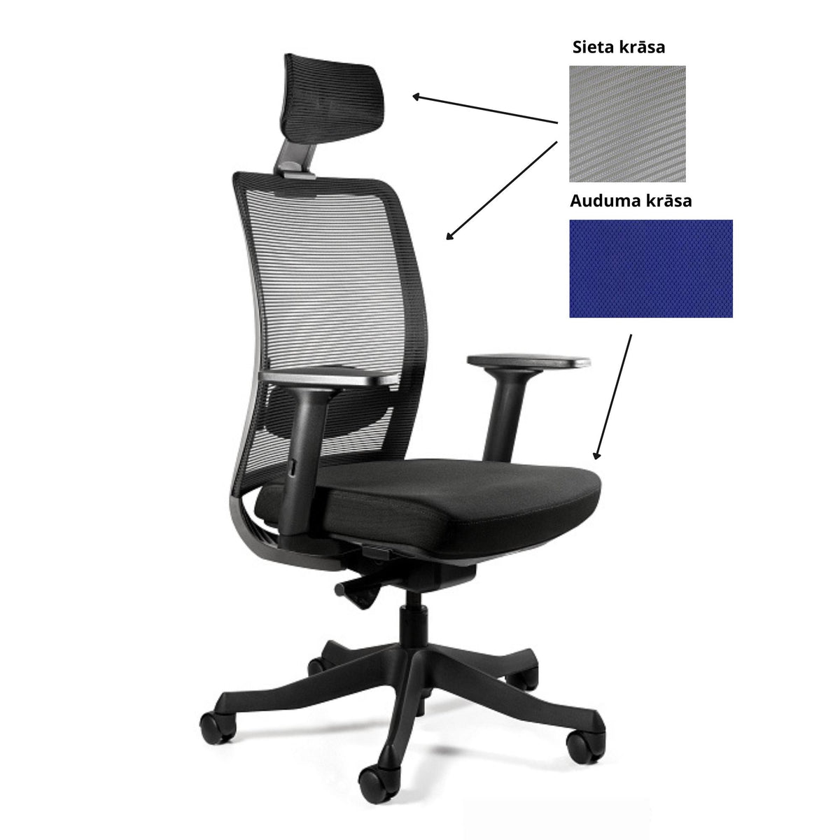 Biroja krēsls ANGGUN, melns-Ergostock