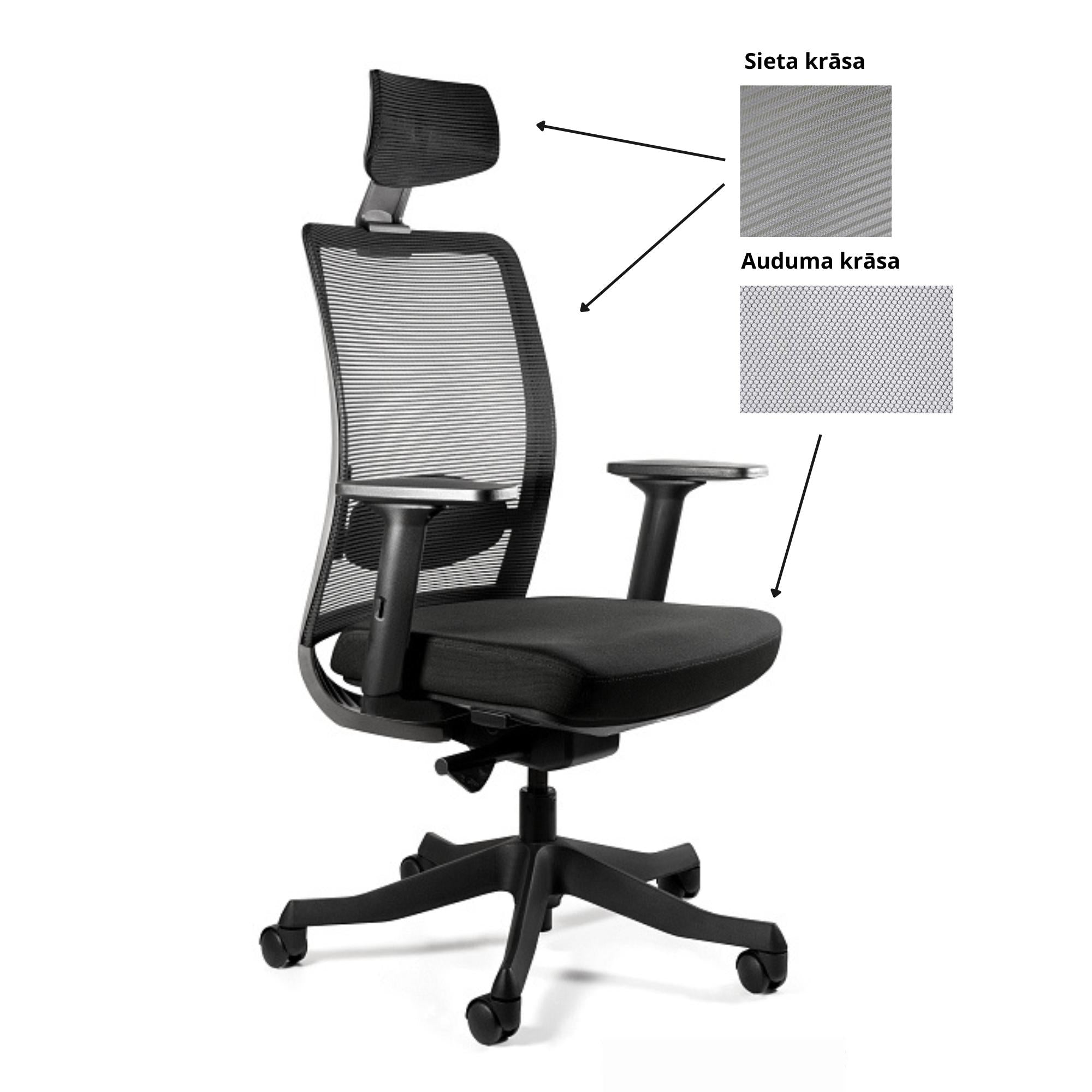 Biroja krēsls ANGGUN, melns-Ergostock