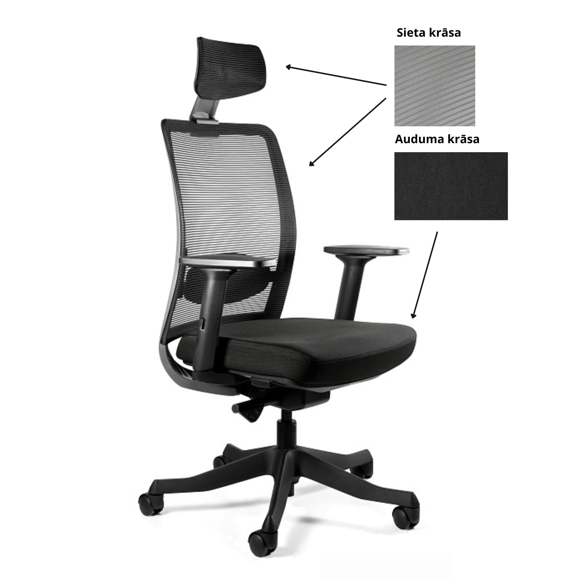 Biroja krēsls ANGGUN, melns-Ergostock