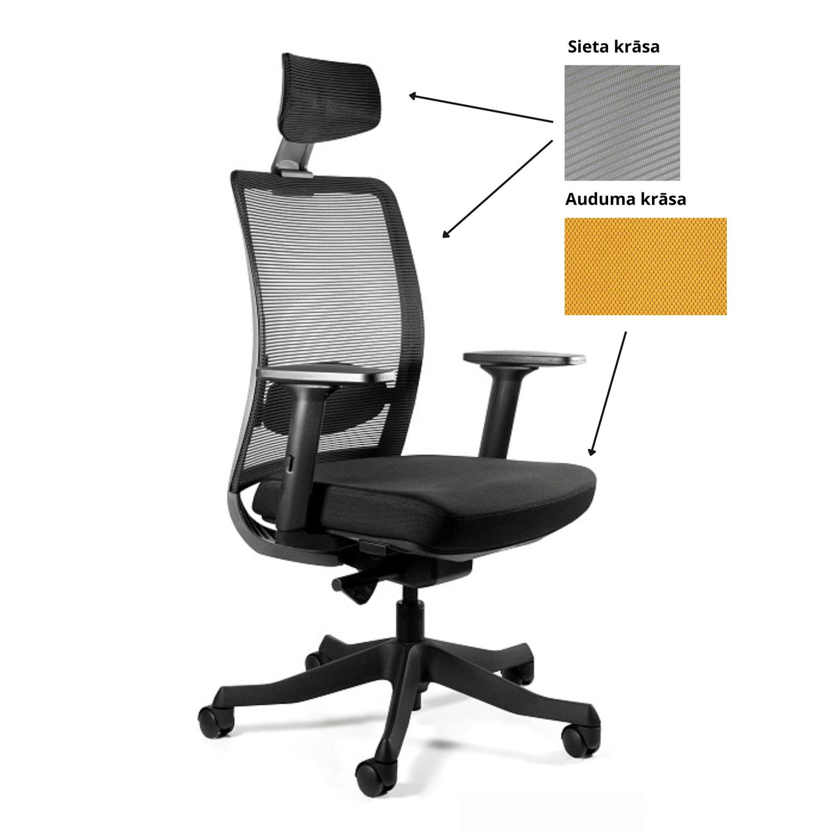 Biroja krēsls ANGGUN, melns-Ergostock