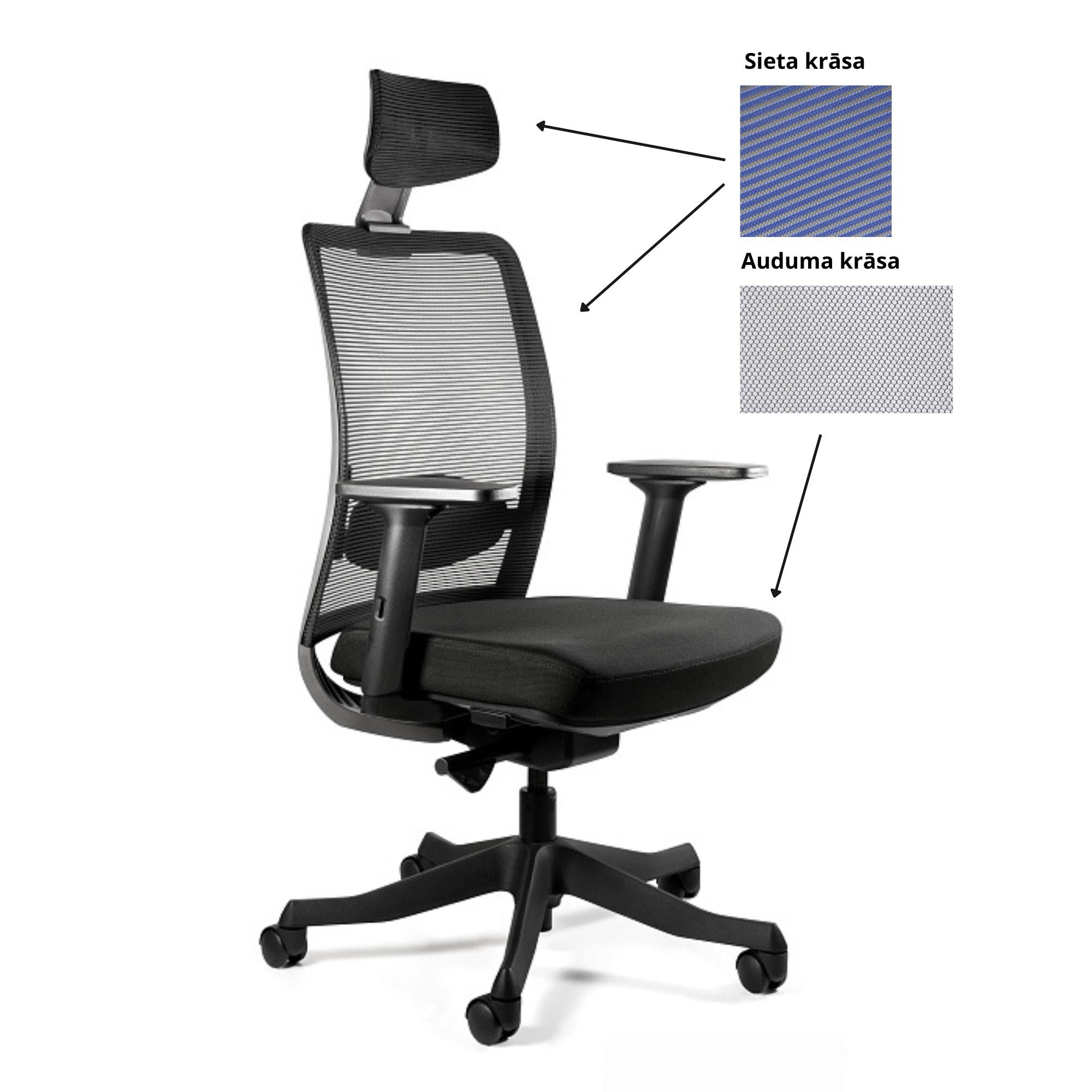 Biroja krēsls ANGGUN, melns-Ergostock