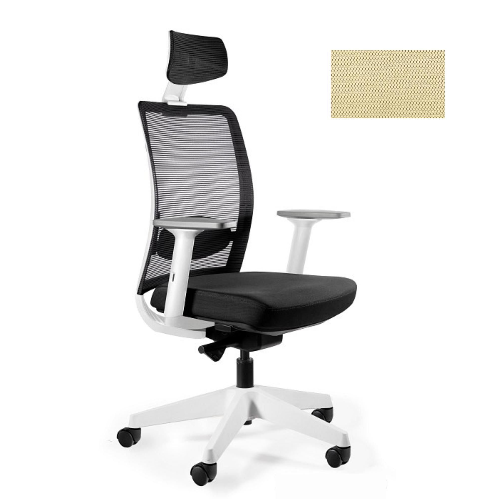 Biroja krēsls ANGGUN, balts - Ergostock.lv