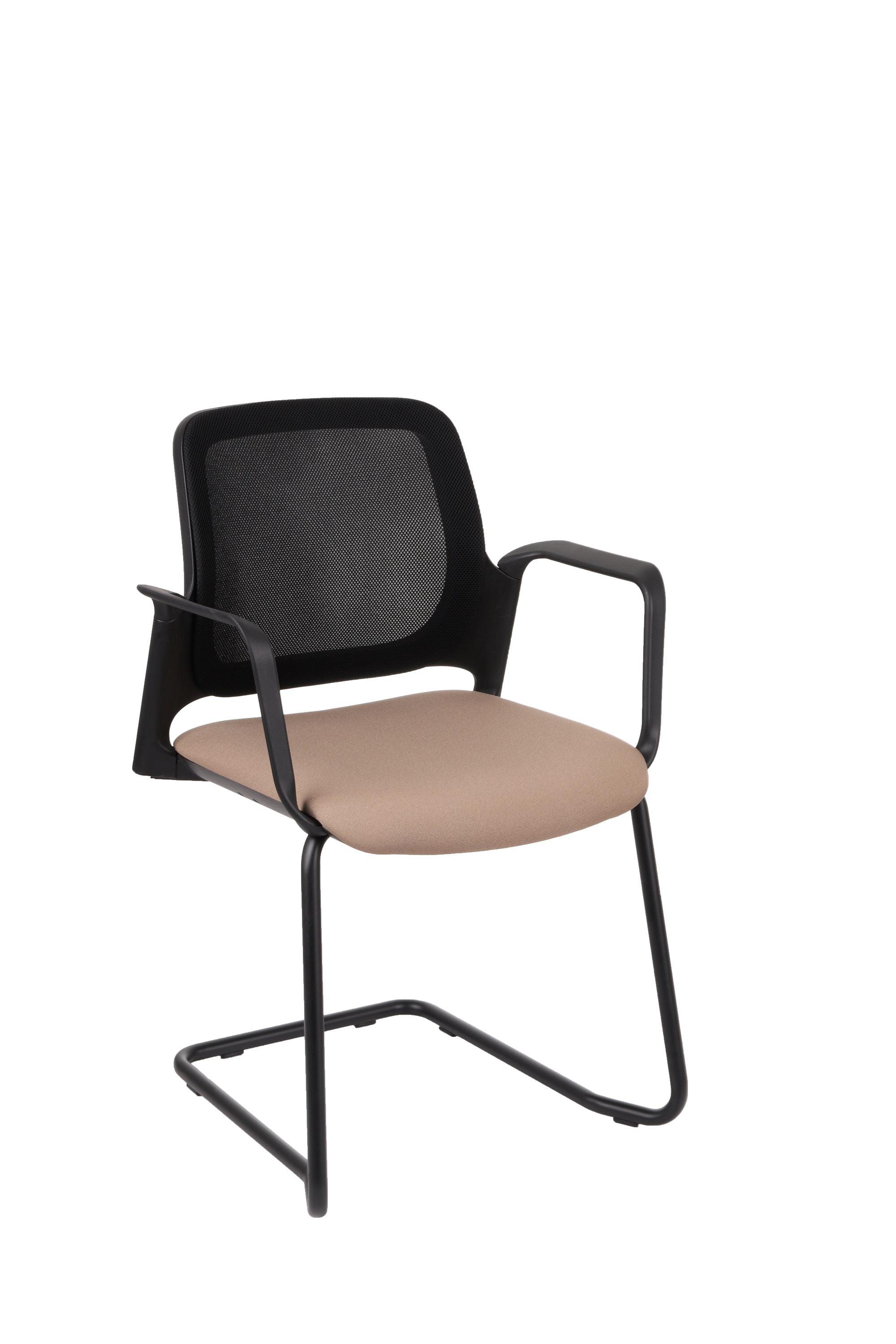 Apmeklētāju krēsls Aspen V BS Arm Black Bondai - Ergostock.lv