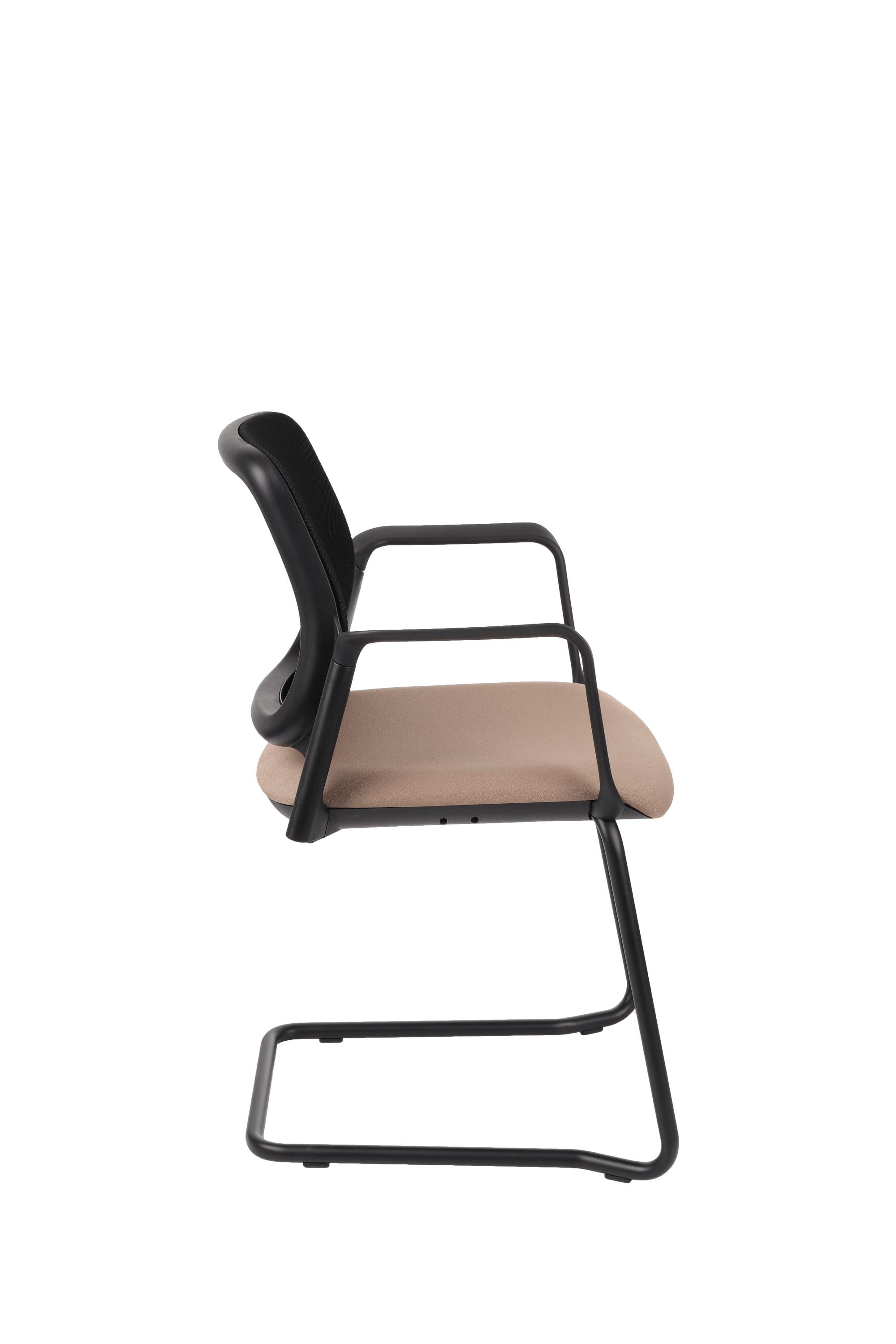 Apmeklētāju krēsls Aspen V BS Arm Black Bondai - Ergostock.lv