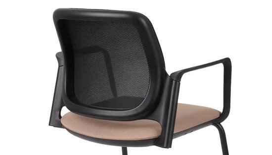 Apmeklētāju krēsls Aspen V BS Arm Black Bondai - Ergostock.lv