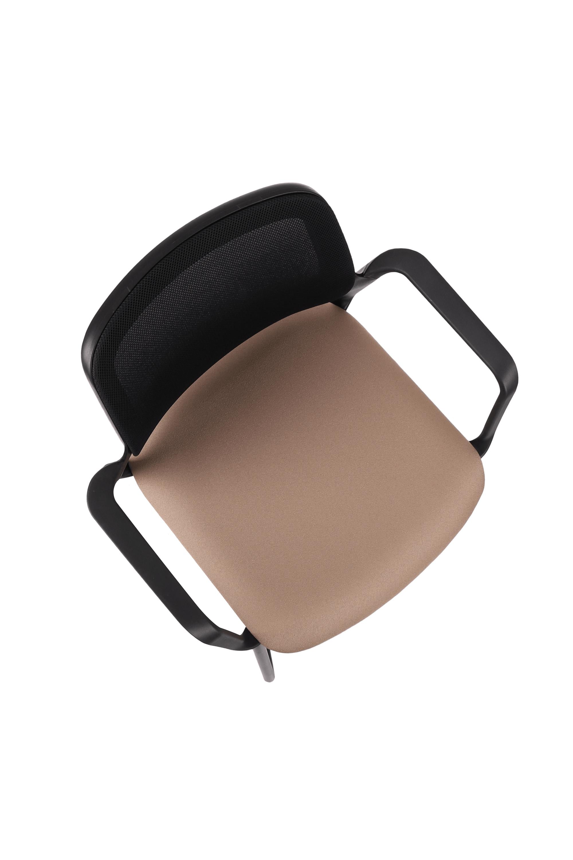 Apmeklētāju krēsls Aspen V BS Arm Black Bondai - Ergostock.lv