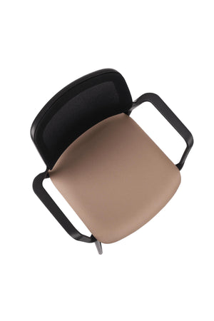 Apmeklētāju krēsls Aspen V BS Arm Black Bondai - Ergostock.lv