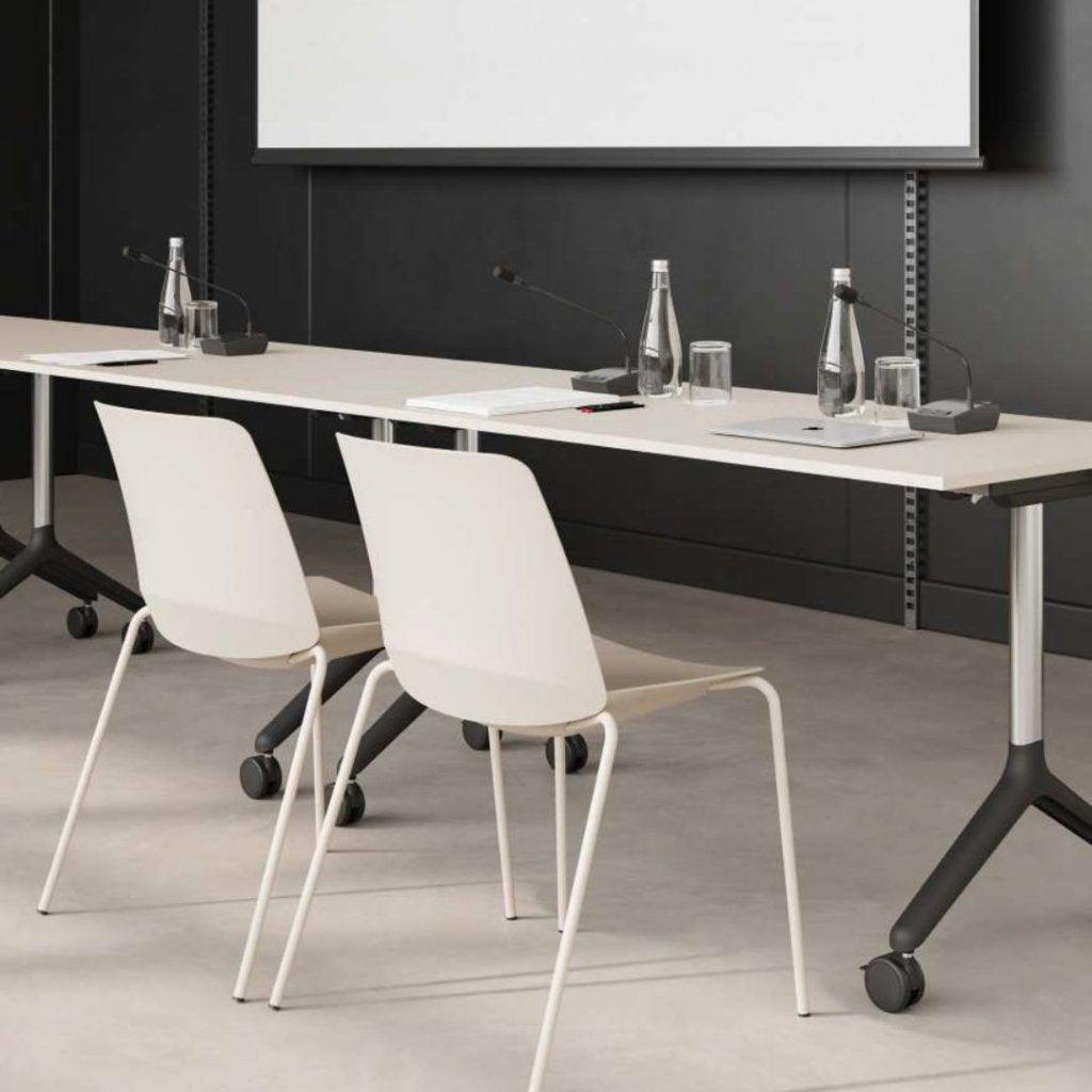 Apmeklētāju krēsls Oslo 4L ar polsterētu sēdvietu-Ergostock