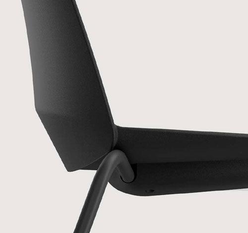 Apmeklētāju krēsls Oslo 4L ar polsterētu sēdvietu-Ergostock