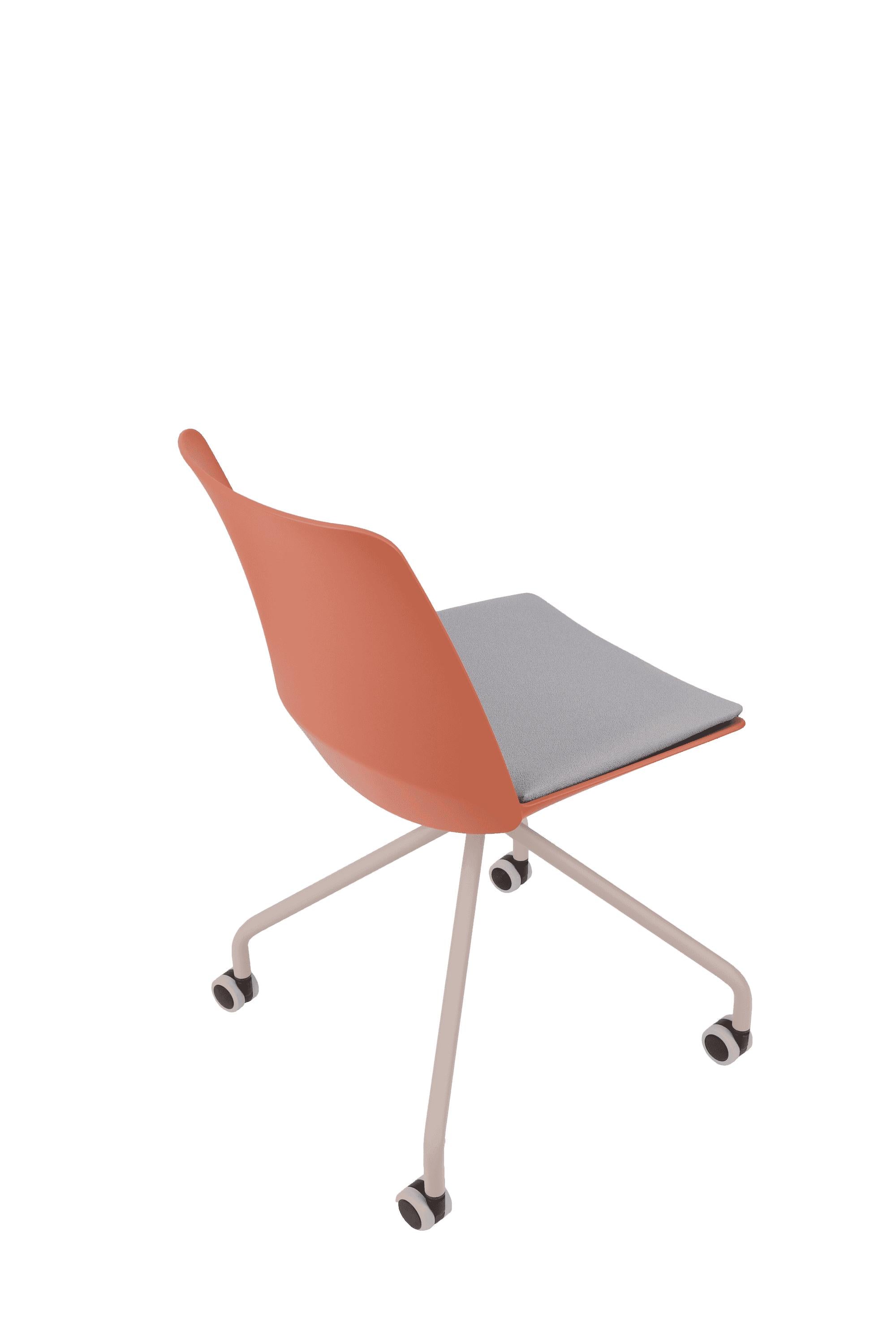 Apmeklētāju krēsls Oslo Cross Roll ar polsterētu sēdvietu Note - Ergostock.lv