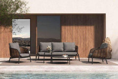 Āra mēbeļu komplekts Snapty Garden Borneo, dīvāns, 2 krēsli un 2 galdiņi-Ergostock