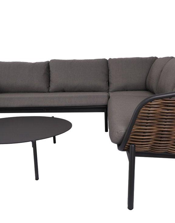 Āra mēbeļu komplekts Snapty Garden Borneo, stūra dīvāns, krēsls un 2 galdiņi-Ergostock