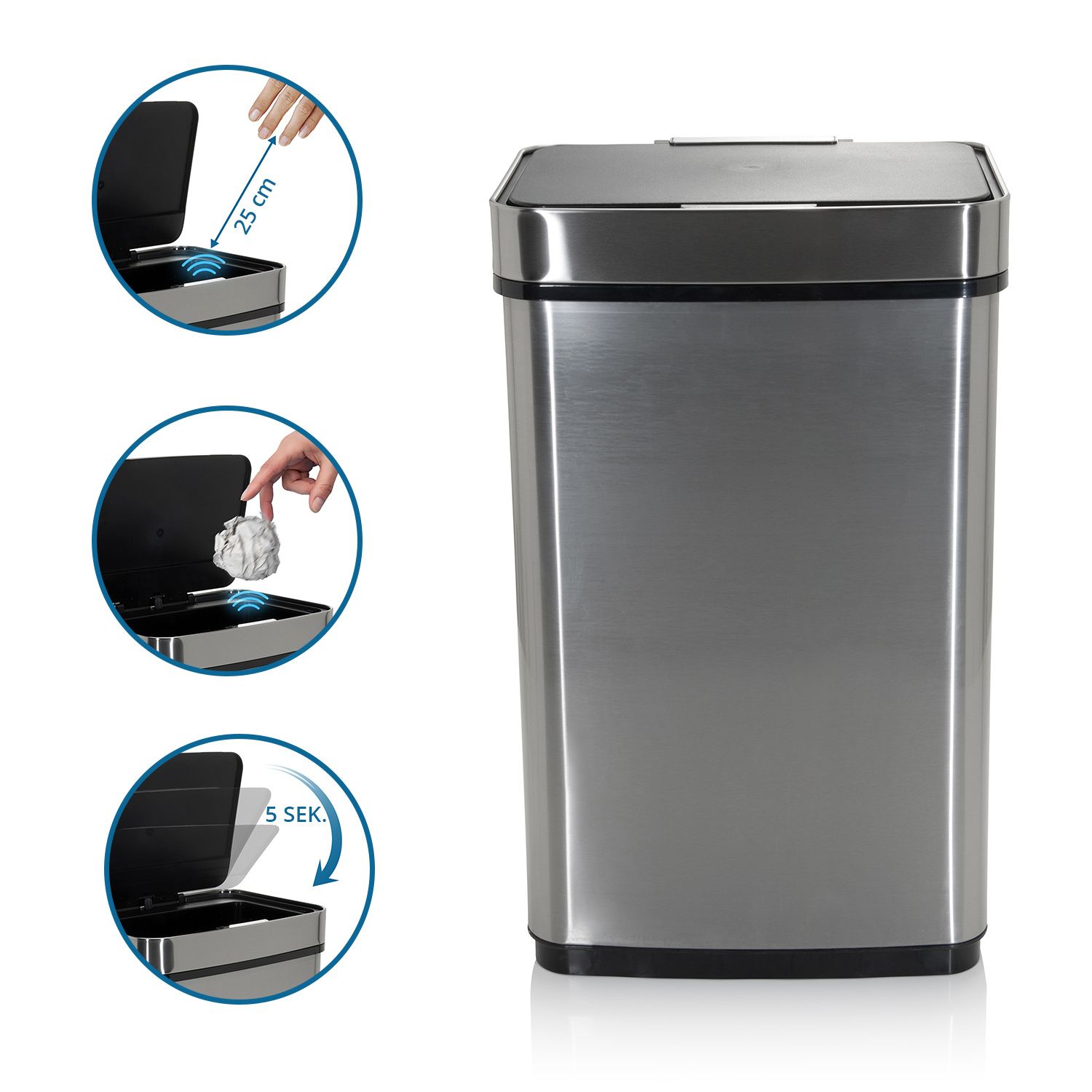 Atkritumu tvertne CLEAN 60 L, ar sensoru