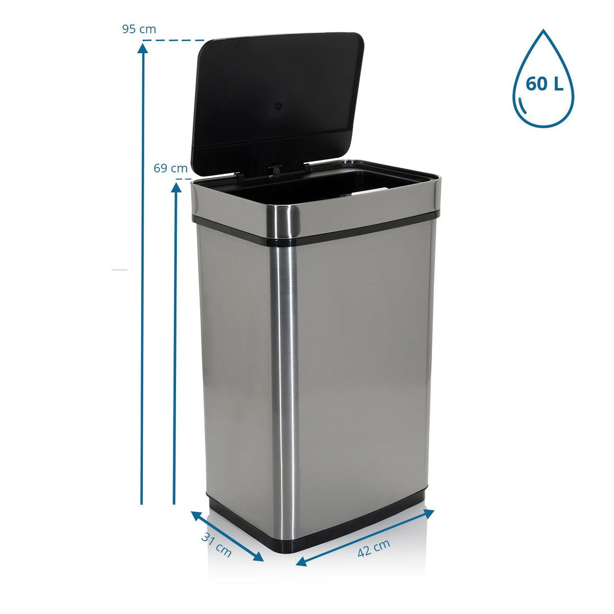 Atkritumu tvertne CLEAN 60 L, ar sensoru