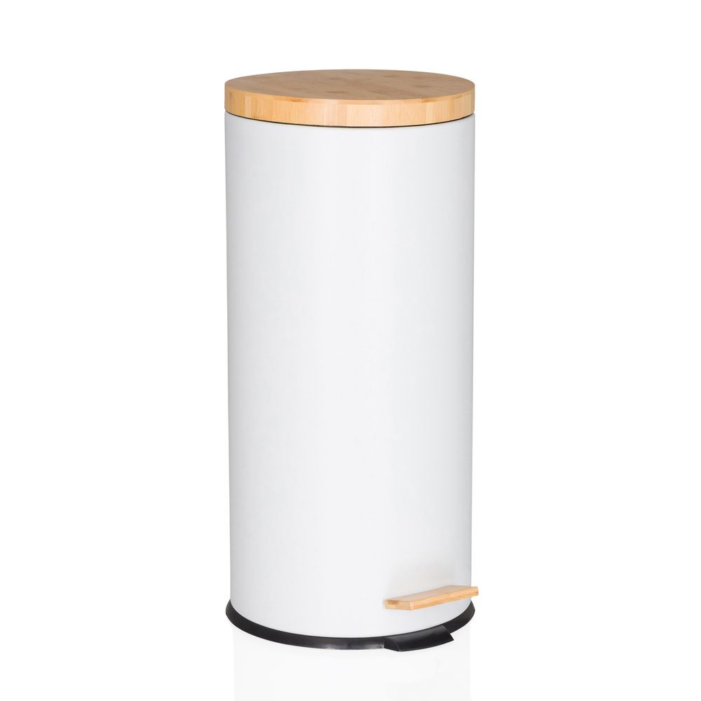 Atkritumu tvertne CLEAN BAMBOO White 30 L