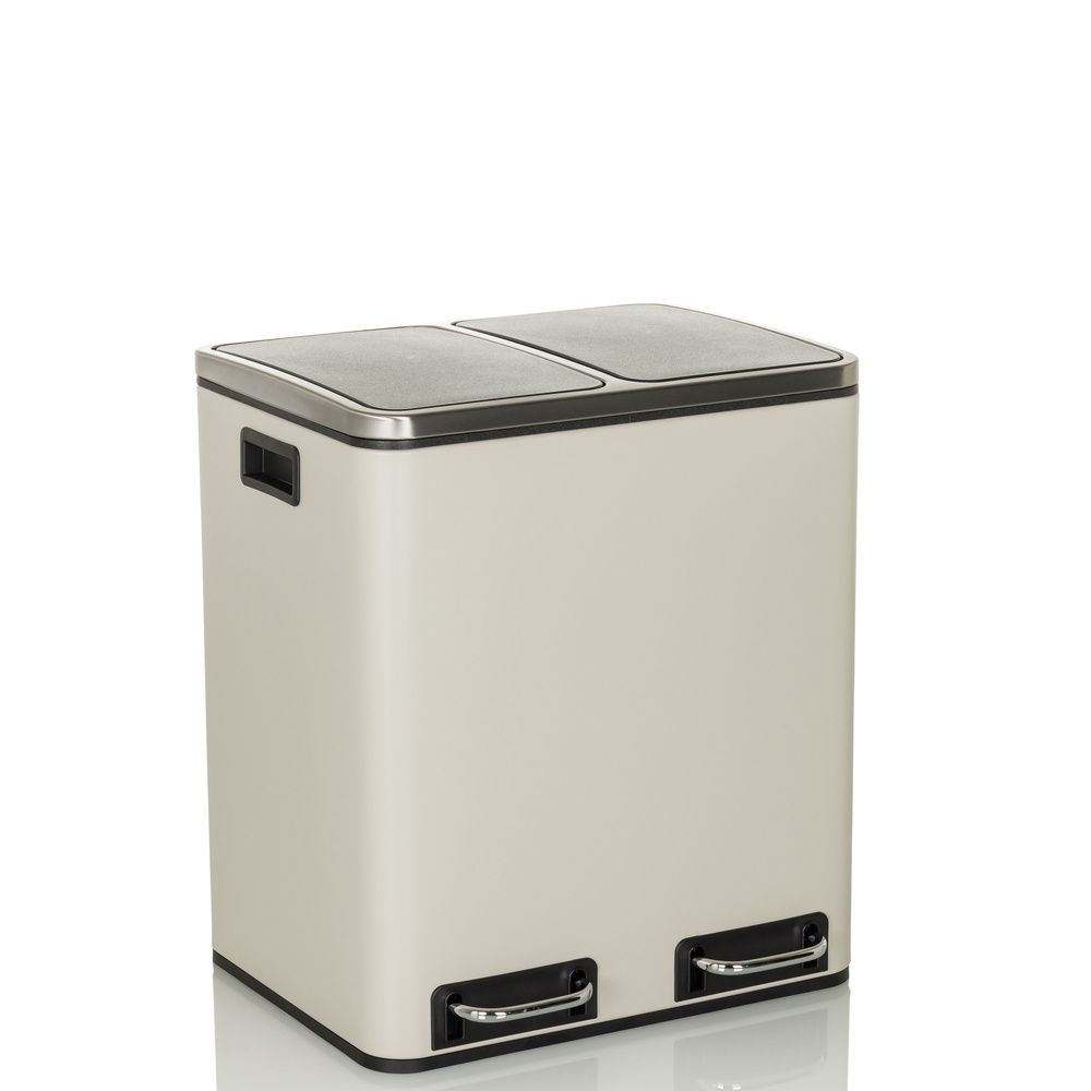 Atkritumu tvertne CLEAN Beige 2 x 15 L