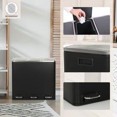 Atkritumu tvertne CLEAN PRO Black, 3 x 18 L