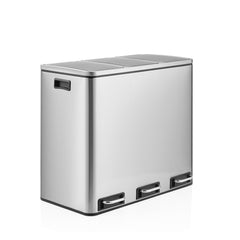 Atkritumu tvertne CLEAN PRO Silver 3 x 18 L