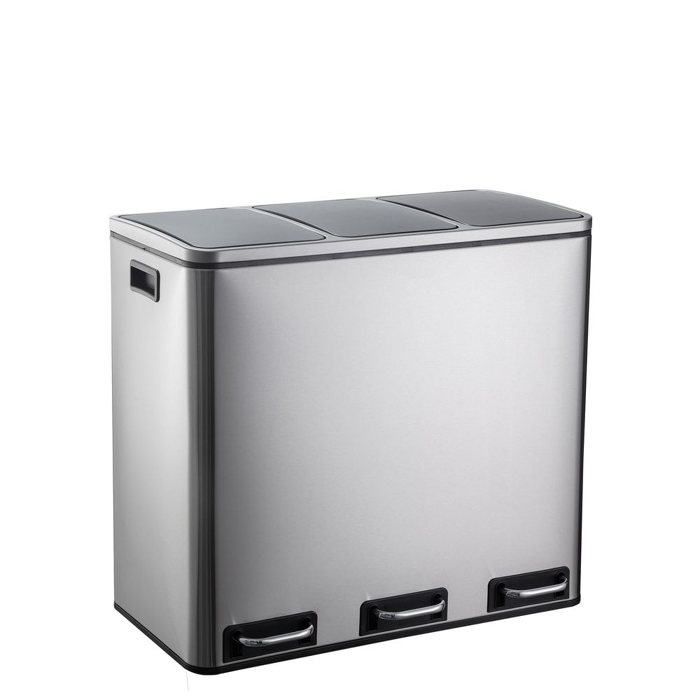 Atkritumu tvertne CLEAN PRO Silver 3 x 18 L