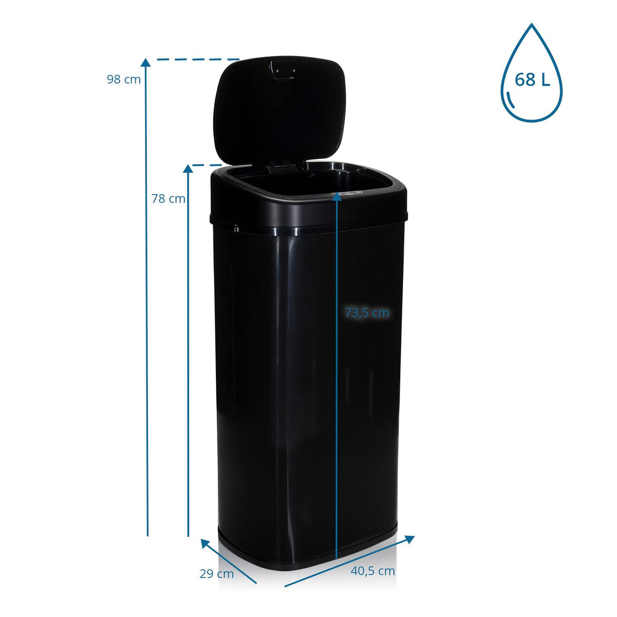 Atkritumu tvertne CLEAN SENSOR PRO, 68 L