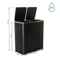 Atkritumu tvertne CLEAN XI, 2 x 30 L