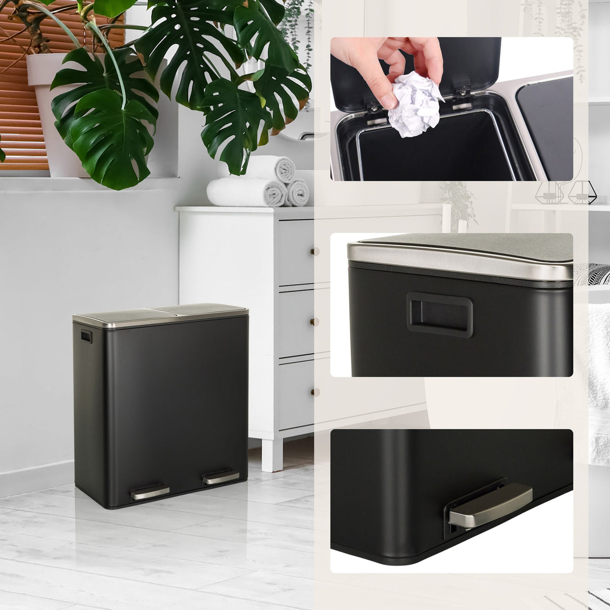Atkritumu tvertne CLEAN XI, 2 x 30 L