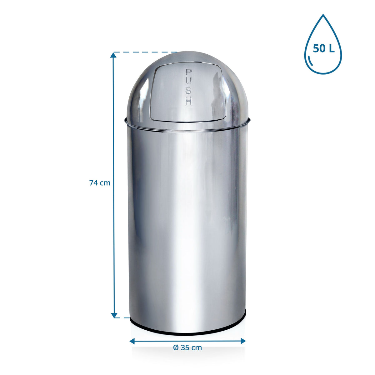 Atkritumu tvertne PUSH 50 L