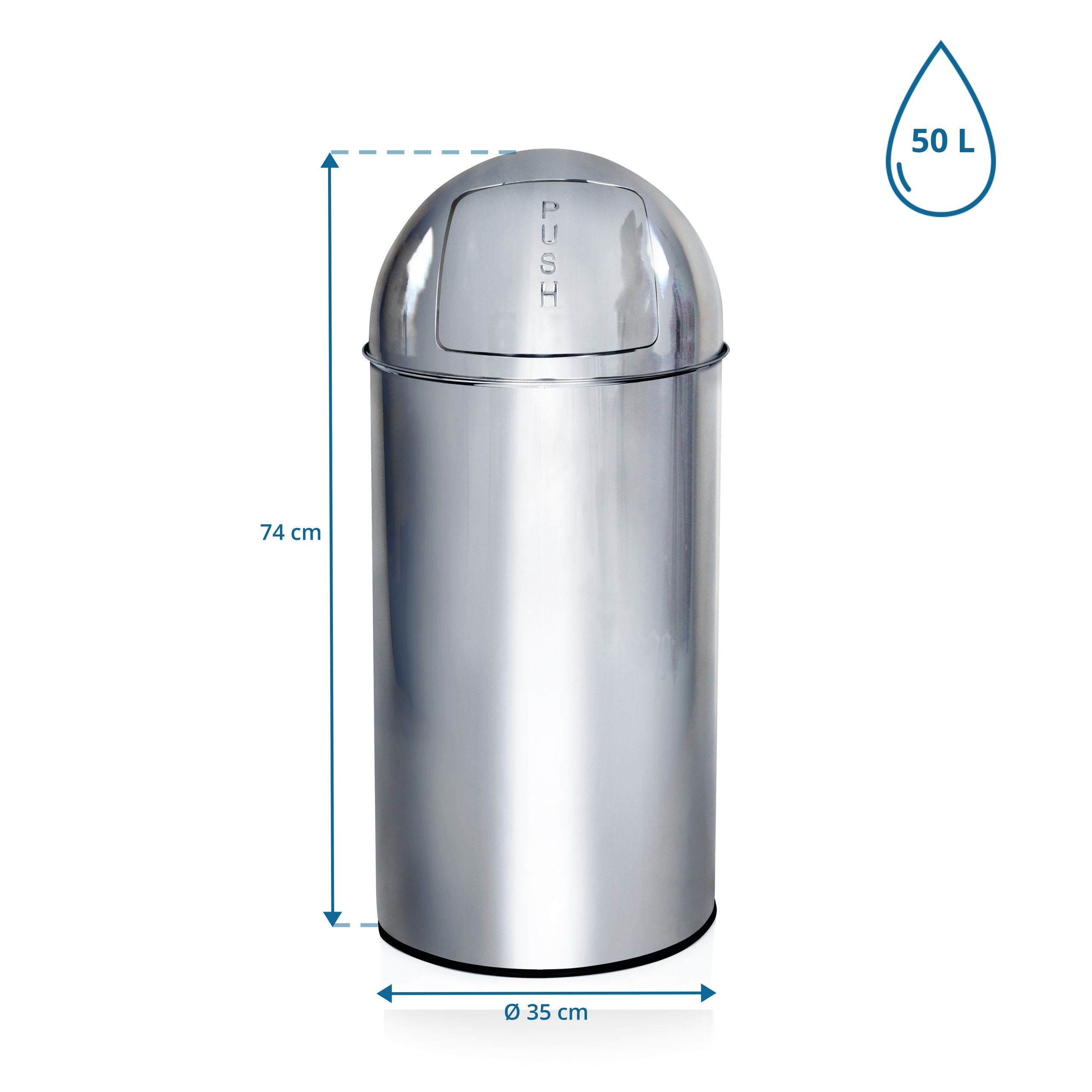 Atkritumu tvertne PUSH 50 L