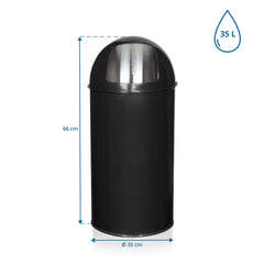 Atkritumu tvertne PUSH Black 35 L