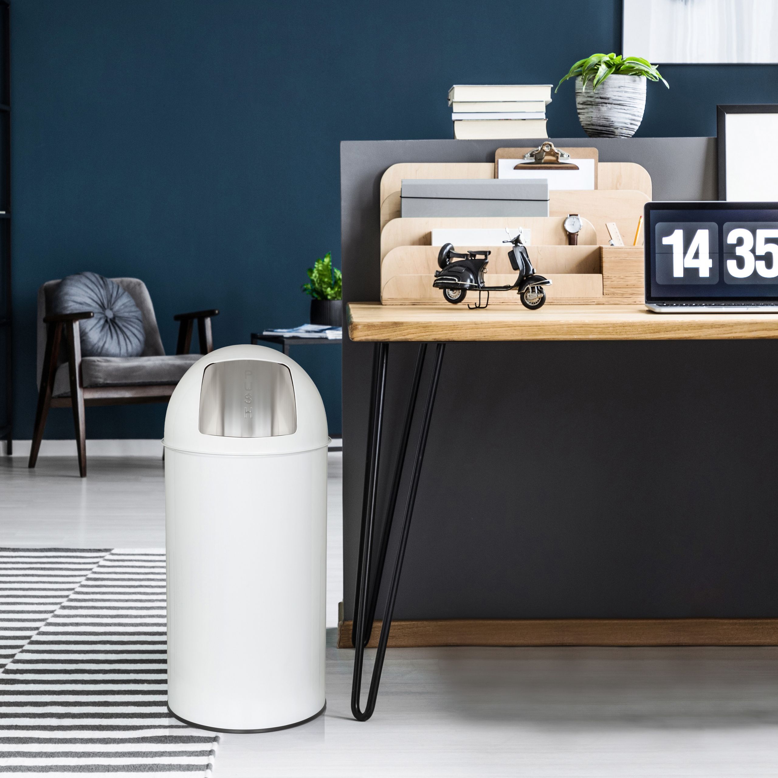 Atkritumu tvertne PUSH White 50 L