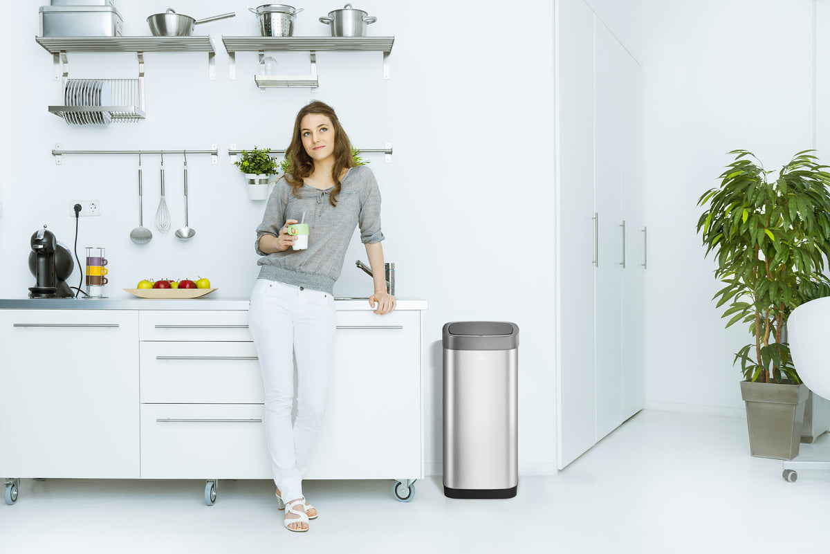 Atkritumu tvertne SMART SENSOR 50 L, nerūsējošais tērauds, ar sensoru