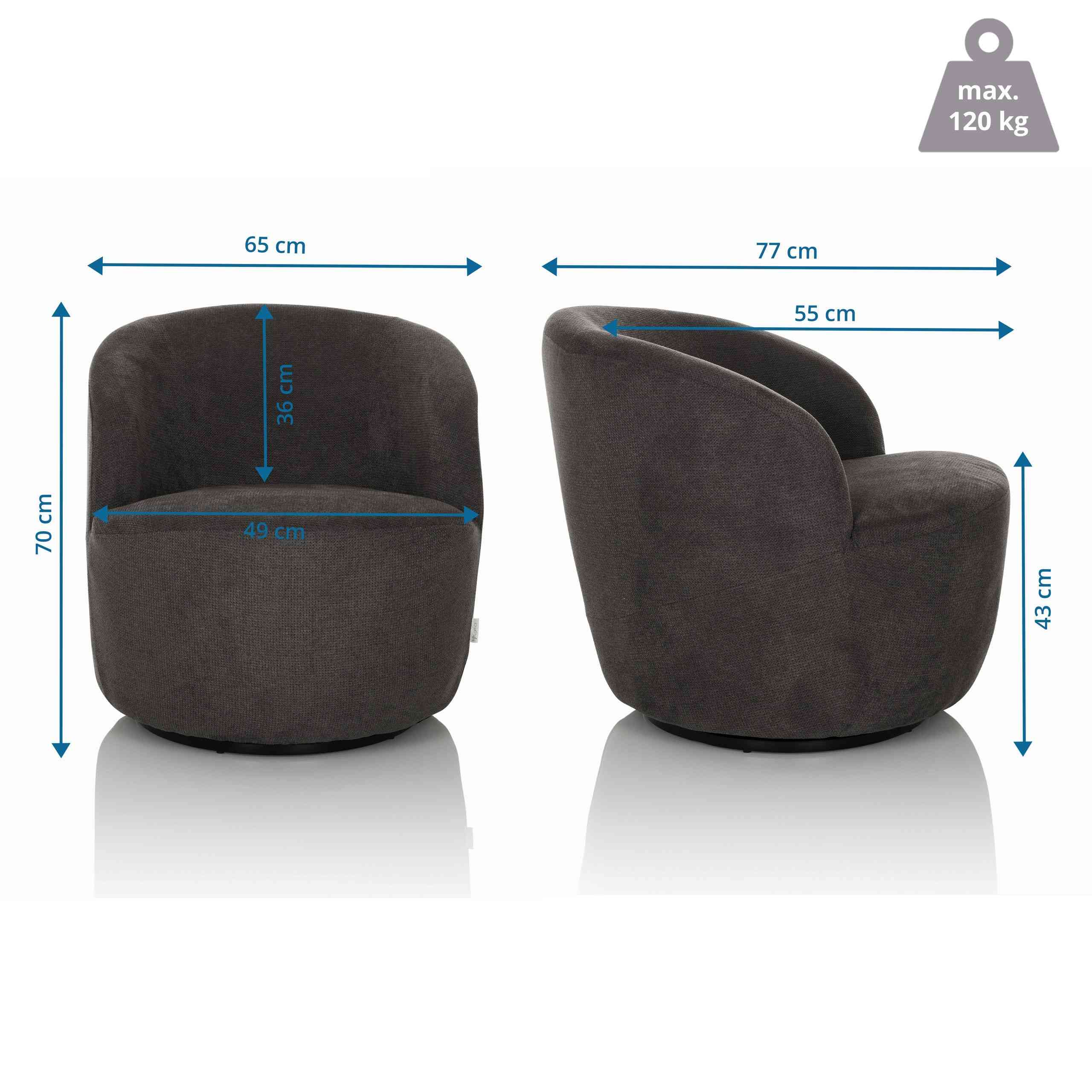 Atpūtas krēsls BRAMWICH-Ergostock