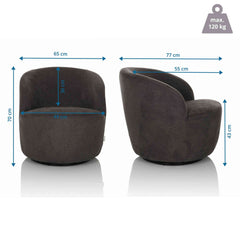 Atpūtas krēsls BRAMWICH-Ergostock