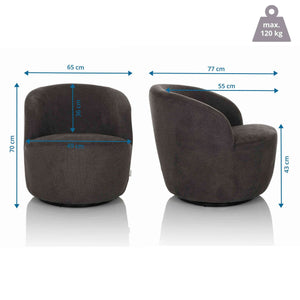 Atpūtas krēsls BRAMWICH-Ergostock