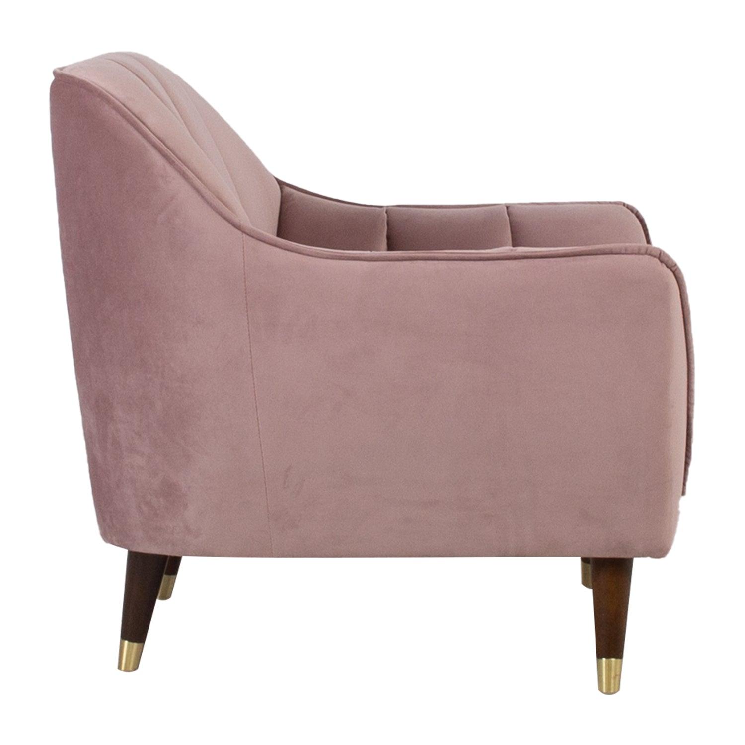 Atpūtas krēsls JOANNA 84x83xH805cm violeti rozā samts-Ergostock