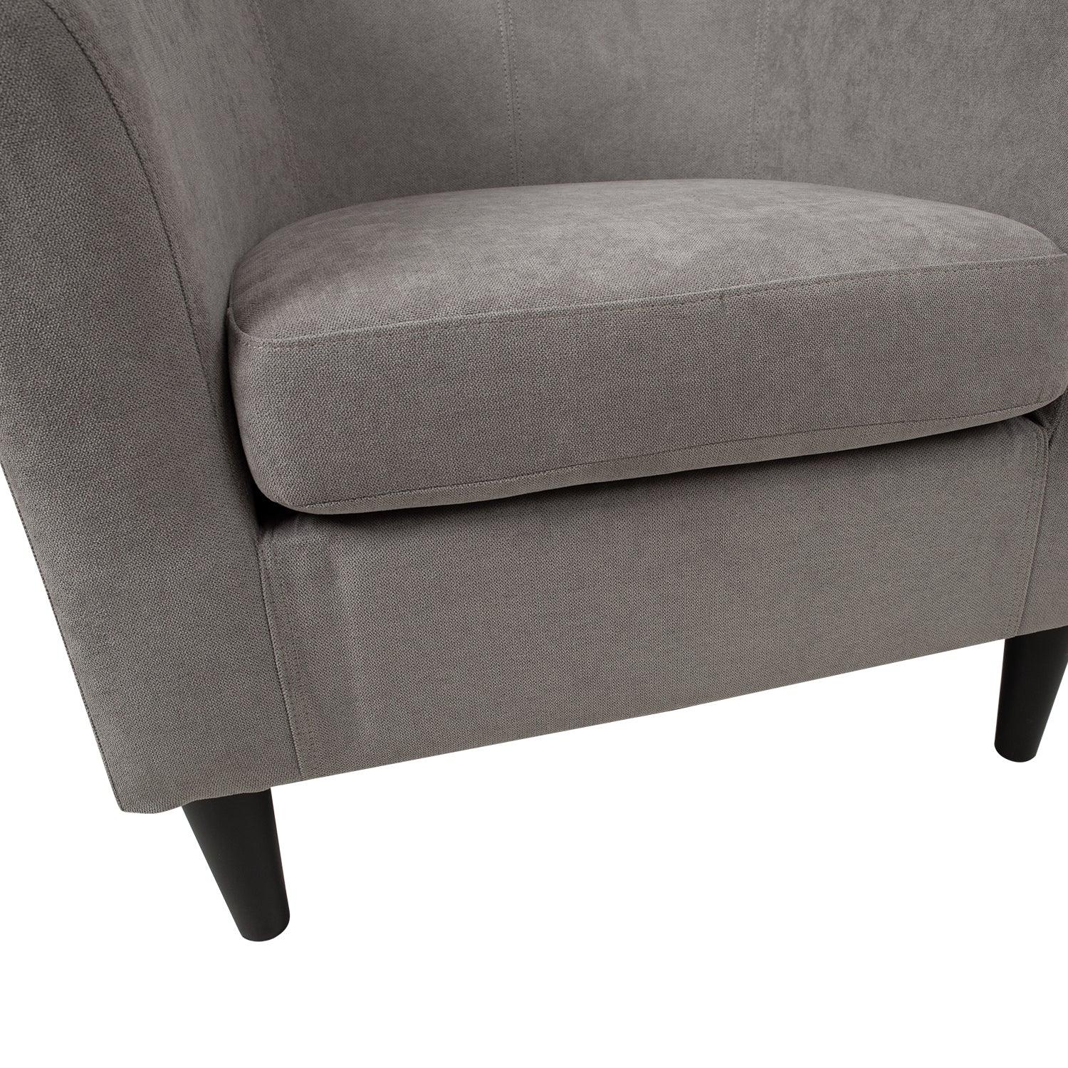 Atpūtas krēsls WESTER 76x685xH74cm pelēks audums-Ergostock