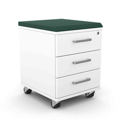 Atvilktņu bloks THEO INDIGO, slēdzams, uz ritentiņiem, ar polsterējumu (Copy) - Ergostock.lv