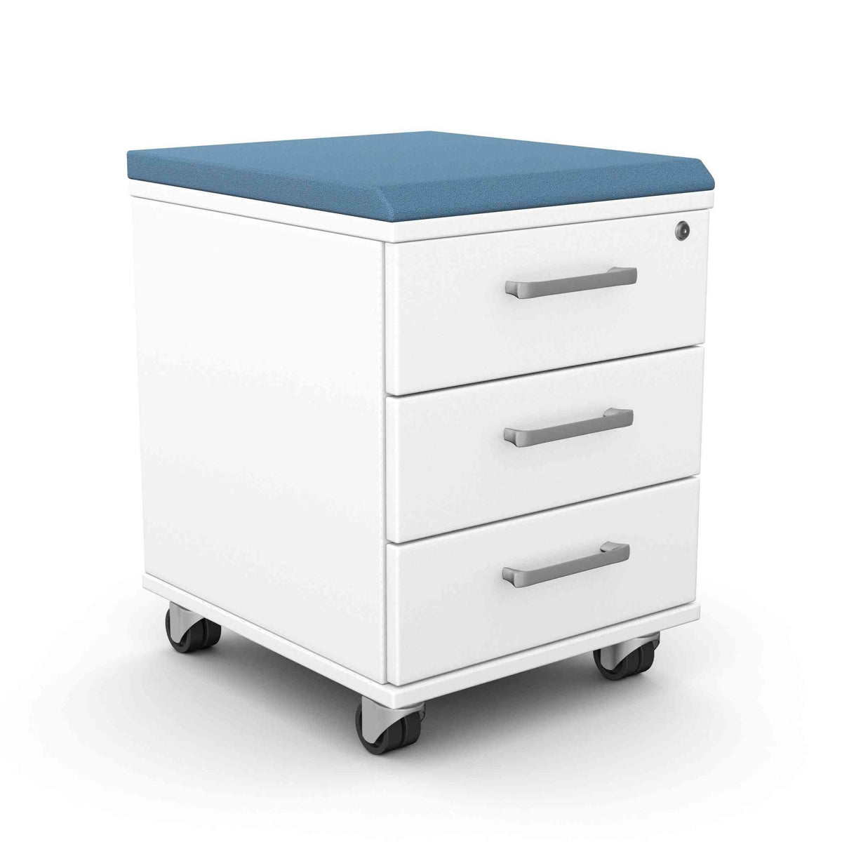 Atvilktņu bloks THEO INDIGO, slēdzams, uz ritentiņiem, ar polsterējumu (Copy) - Ergostock.lv