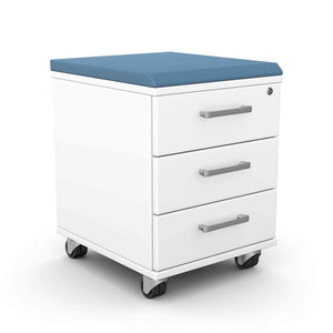 Atvilktņu bloks THEO INDIGO, slēdzams, uz ritentiņiem, ar polsterējumu (Copy) - Ergostock.lv