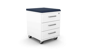 Atvilktņu bloks THEO INDIGO, slēdzams, uz ritentiņiem, ar polsterējumu (Copy) - Ergostock.lv