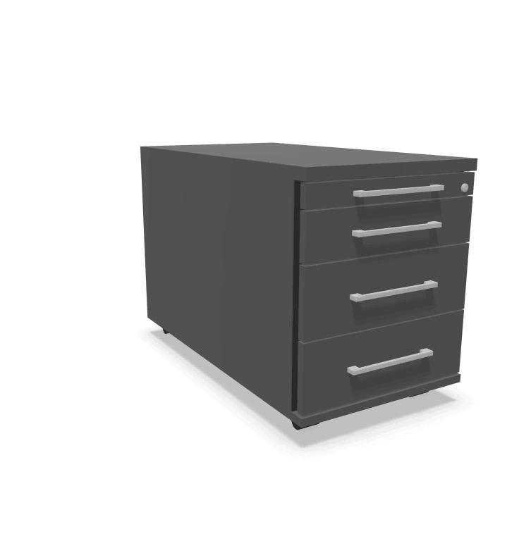 Atvilktņu bloks THEO LARGE, slēdzams, uz ritentiņiem-Ergostock