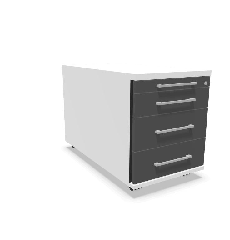 Atvilktņu bloks THEO LARGE, slēdzams, uz ritentiņiem-Ergostock