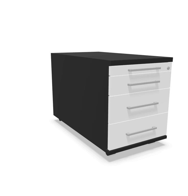 Atvilktņu bloks THEO LARGE, slēdzams, uz ritentiņiem-Ergostock