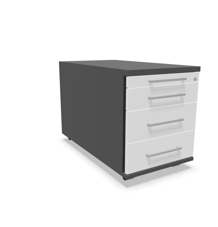 Atvilktņu bloks THEO LARGE, slēdzams, uz ritentiņiem-Ergostock