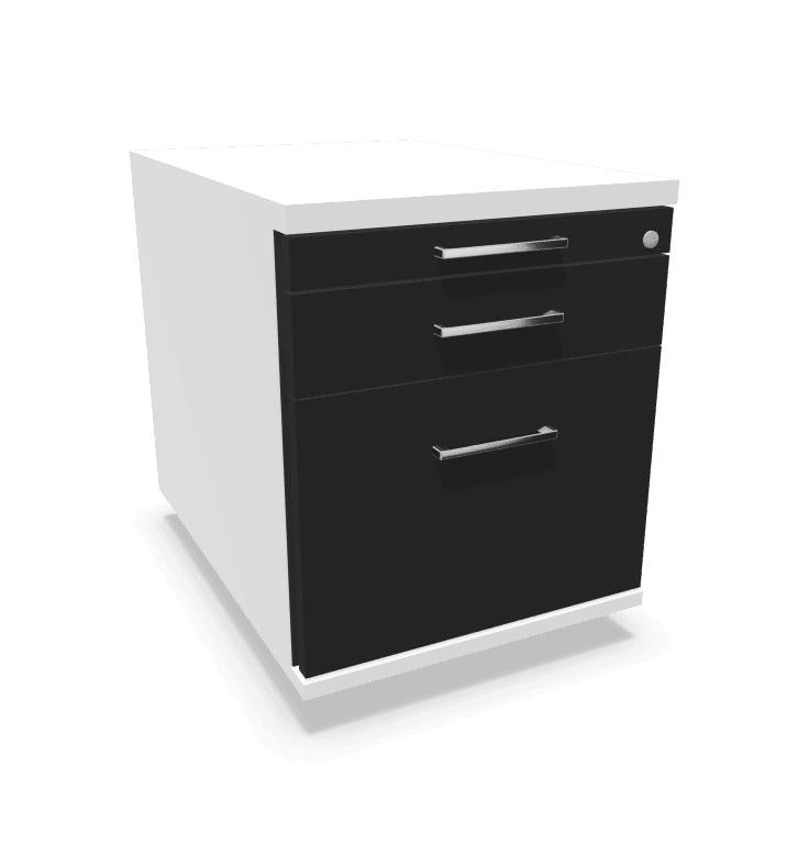 Atvilktņu bloks THEO LARGE, slēdzams, uz ritentiņiem - Ergostock.lv