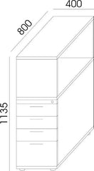 Atvilktņu bloks THEO XXL, slēdzams - Ergostock.lv