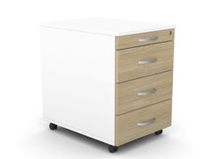 Atvilktņu bloks uz riteņiem, 4 atvilktnes, slēdzams-Ergostock