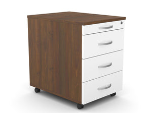 Atvilktņu bloks uz riteņiem, 4 atvilktnes, slēdzams-Ergostock