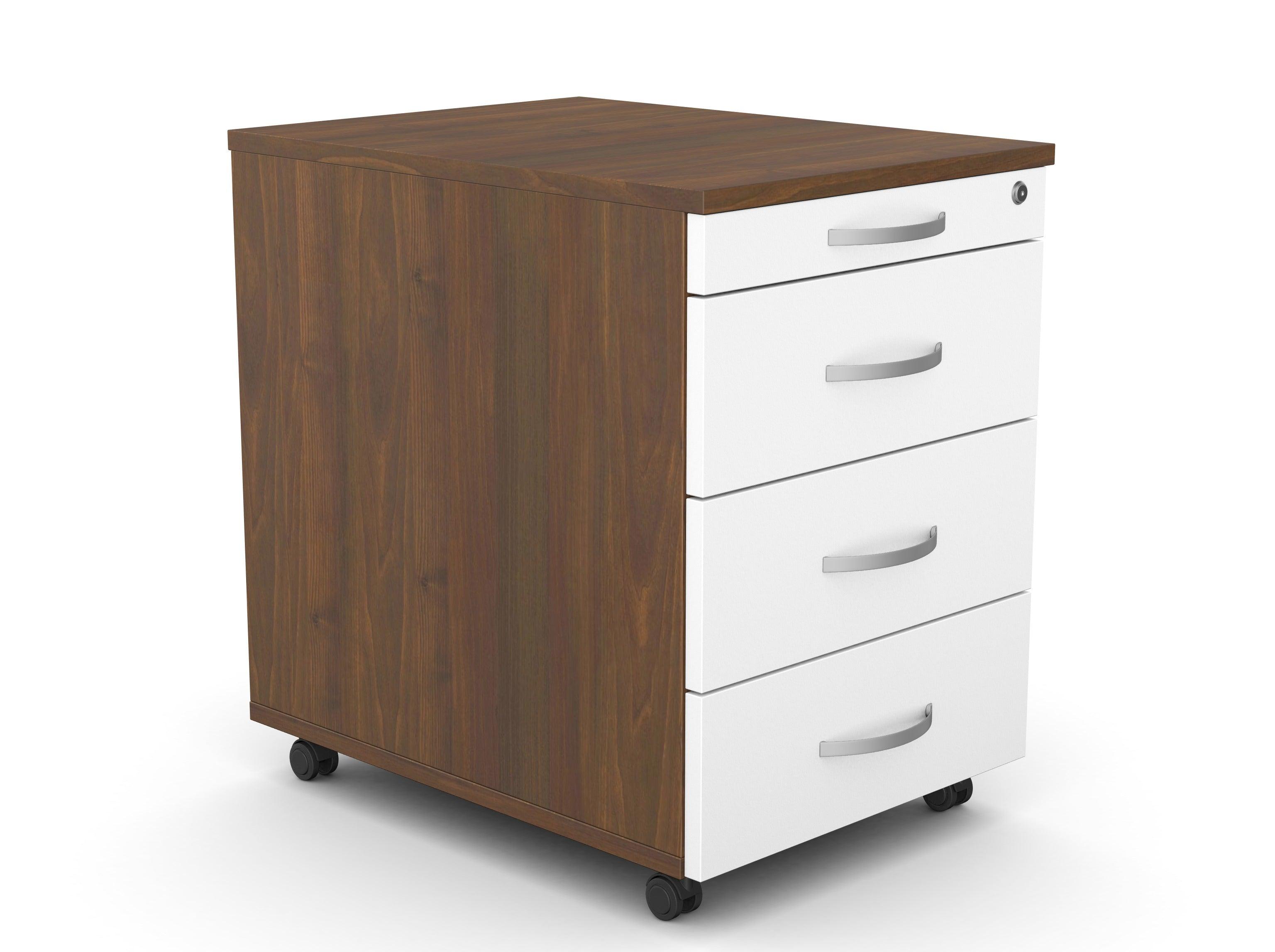 Atvilktņu bloks uz riteņiem, 4 atvilktnes, slēdzams-Ergostock