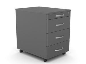 Atvilktņu bloks uz riteņiem, 4 atvilktnes, slēdzams-Ergostock